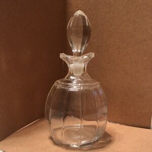 Vintage Glass Perfume Bottle with Topper